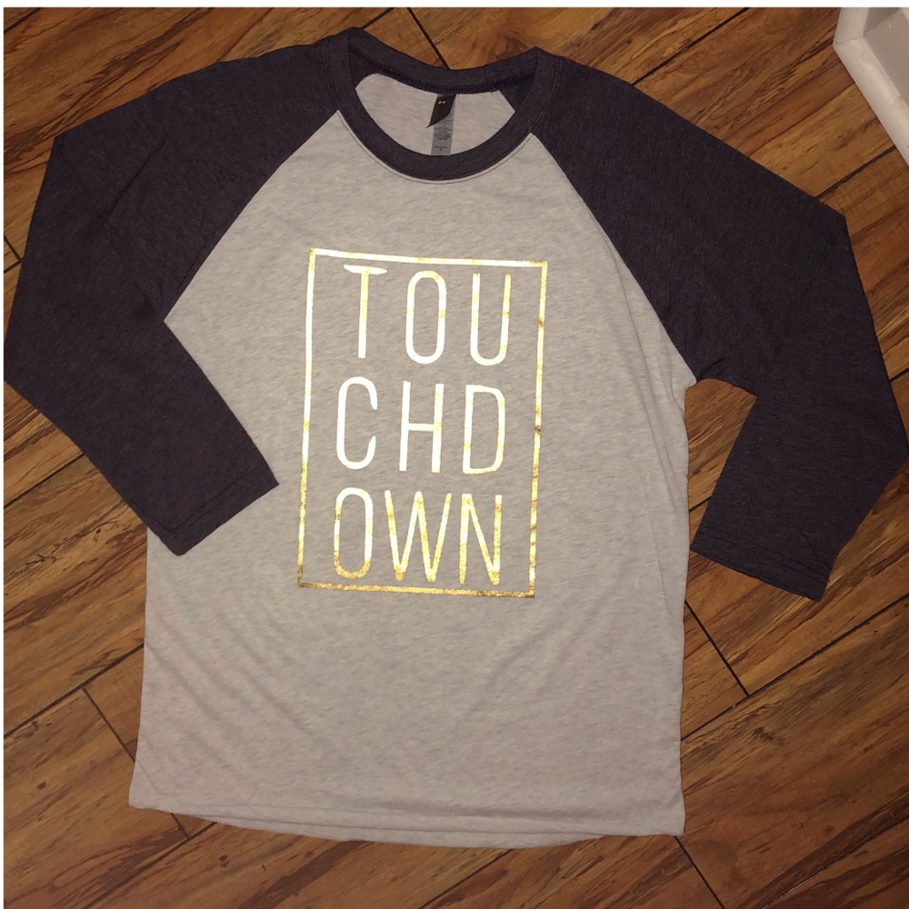 TOUCHDOWN baseball tee